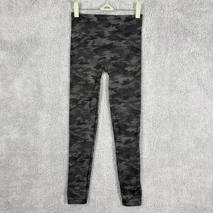 Spanx Look At Me Now‎ Camo Seamless High-Waisted Leggings Size M Black Stretch